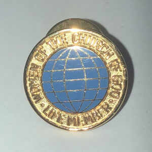 Terryberry 24K GP Gold Plated Women Of The Church Of God Life Member Pin